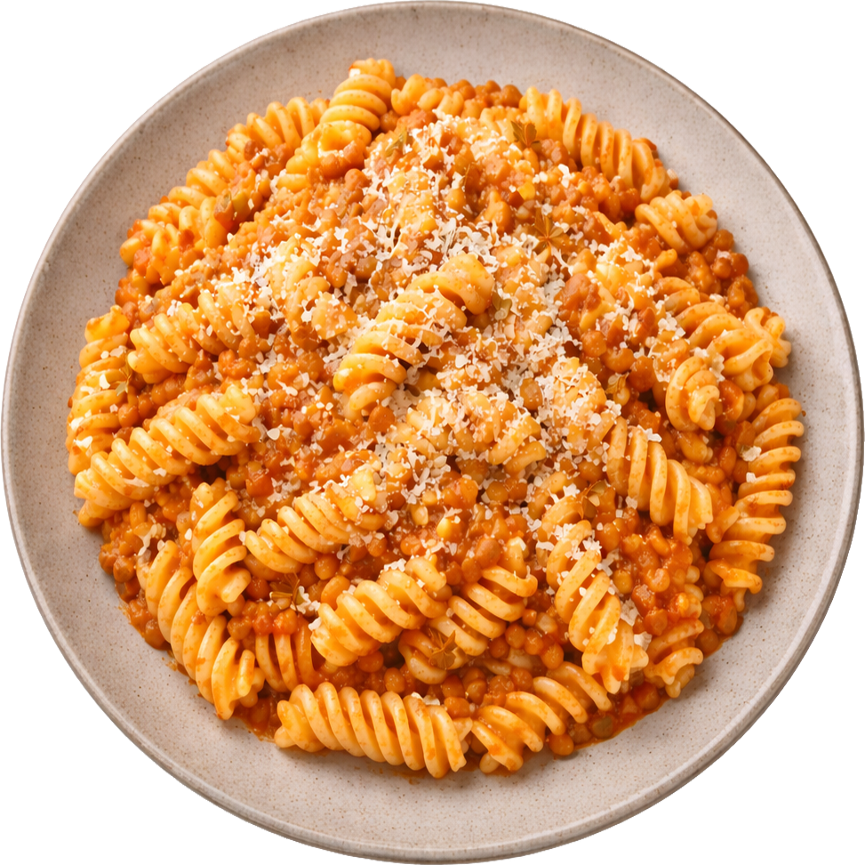 Fusilli al sugo di lenticchie