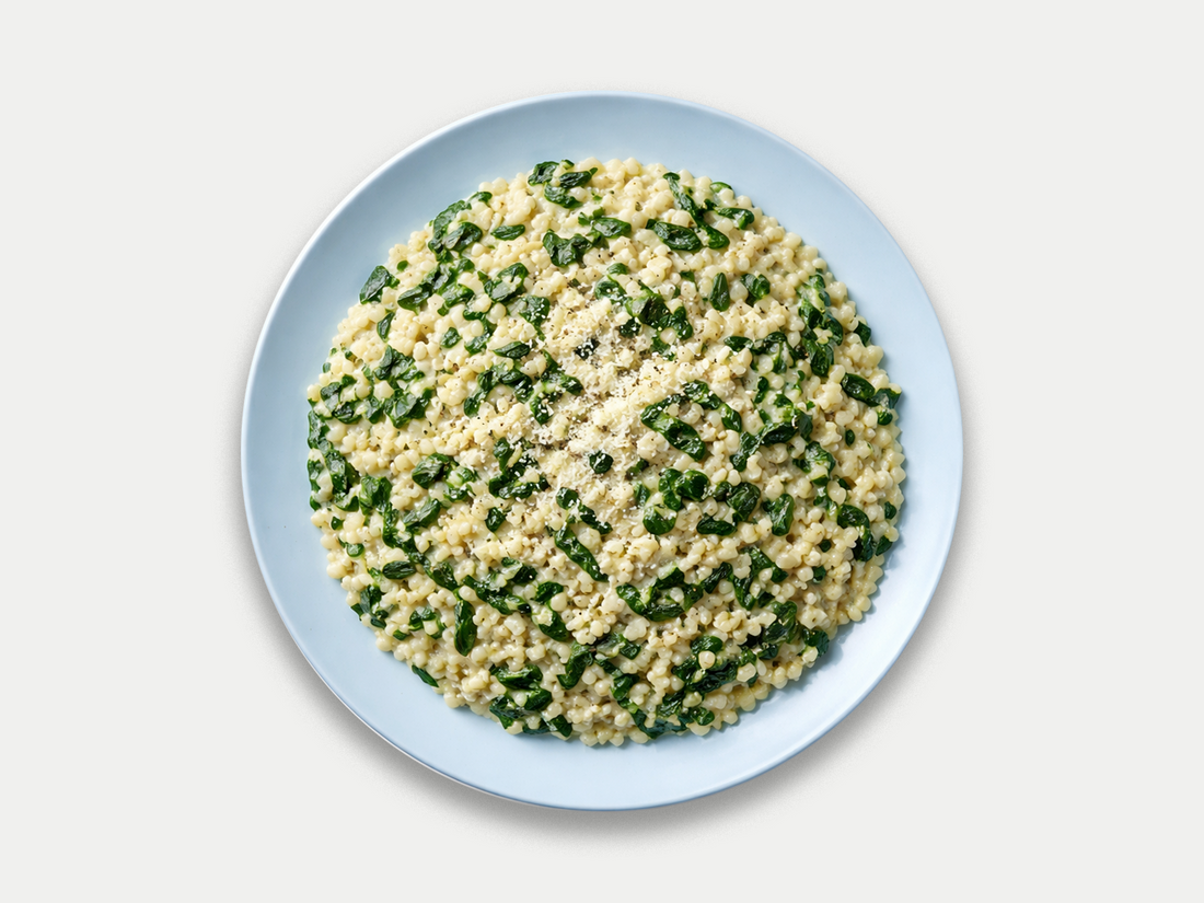 Orzotto cremoso agli spinaci