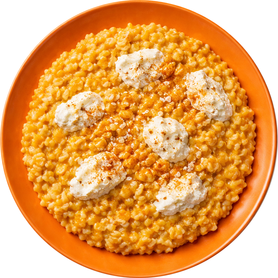 Orzotto alla zucca e ricotta