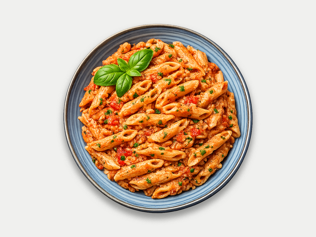 Penne con pomodorini e ricotta
