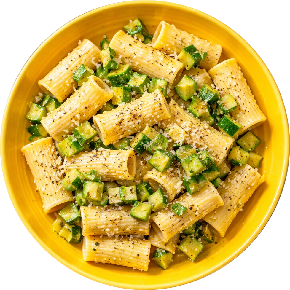 Rigatoni alla carbonara di zucchine