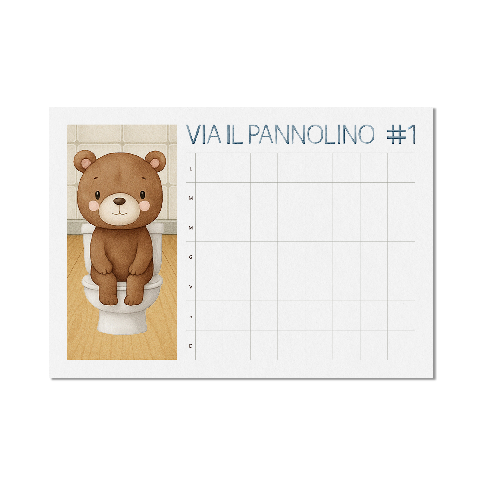 Via il pannolino – Calendario digitale per lo spannolinamento