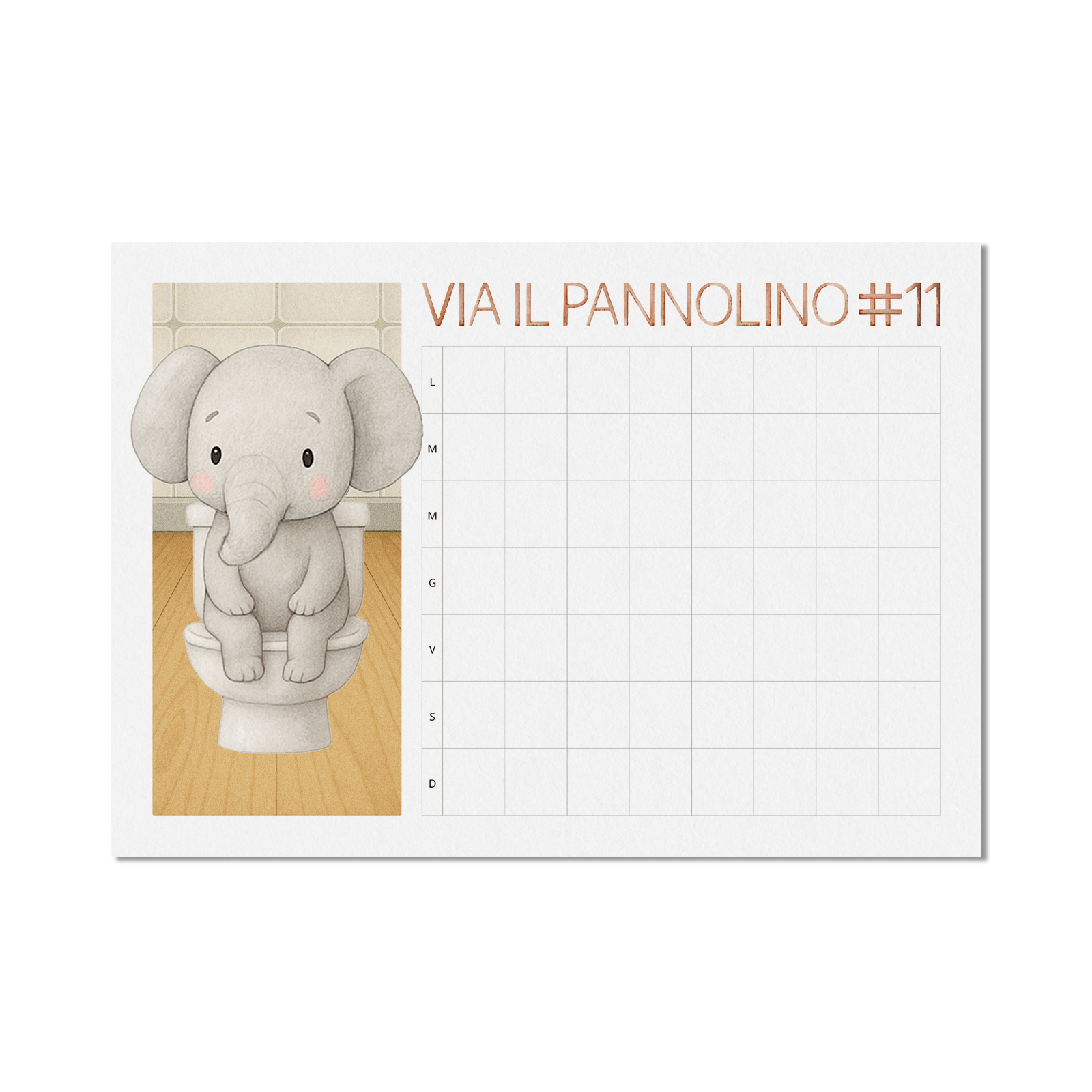 Via il pannolino – Calendario digitale per lo spannolinamento