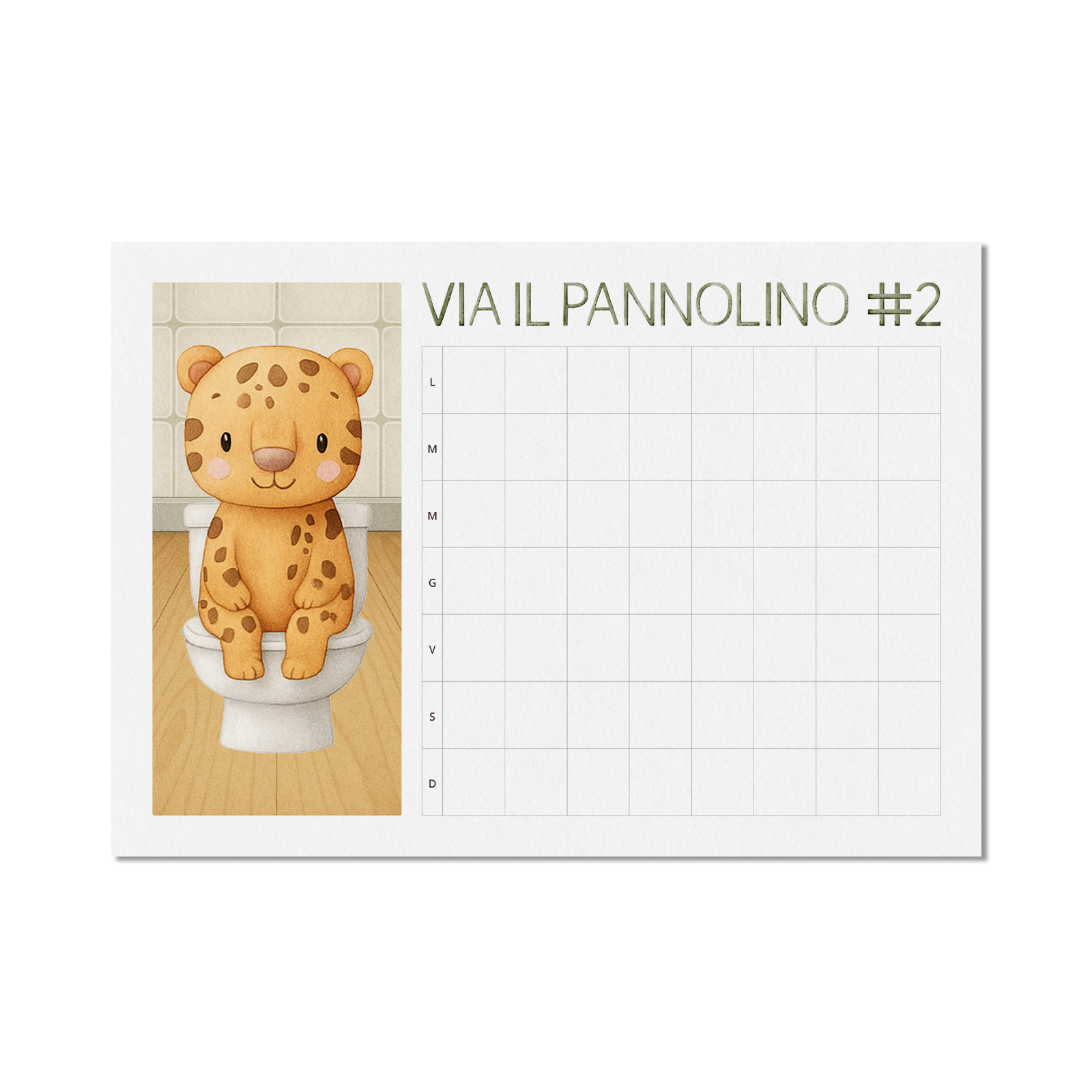 Via il pannolino – Calendario digitale per lo spannolinamento