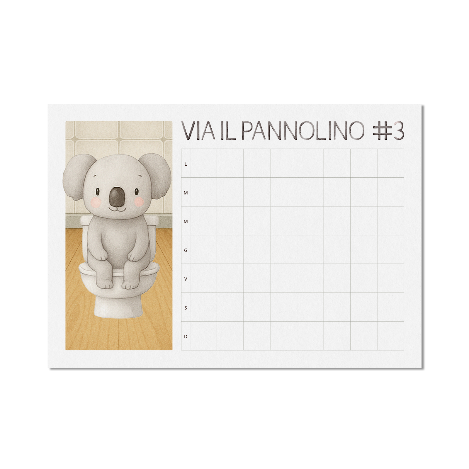Via il pannolino – Calendario digitale per lo spannolinamento
