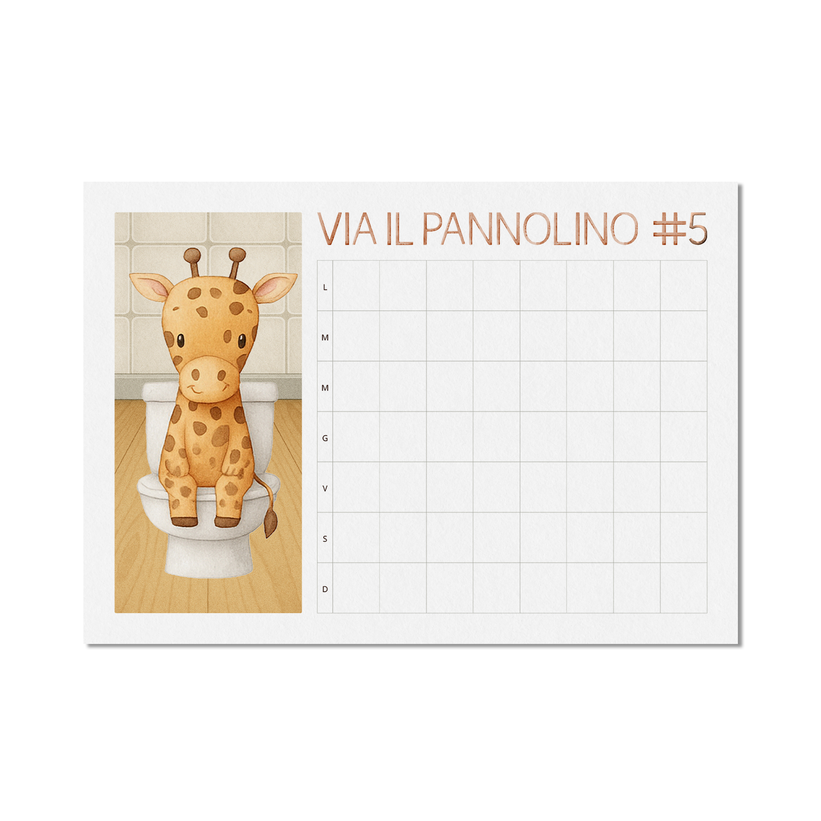 Via il pannolino – Calendario digitale per lo spannolinamento