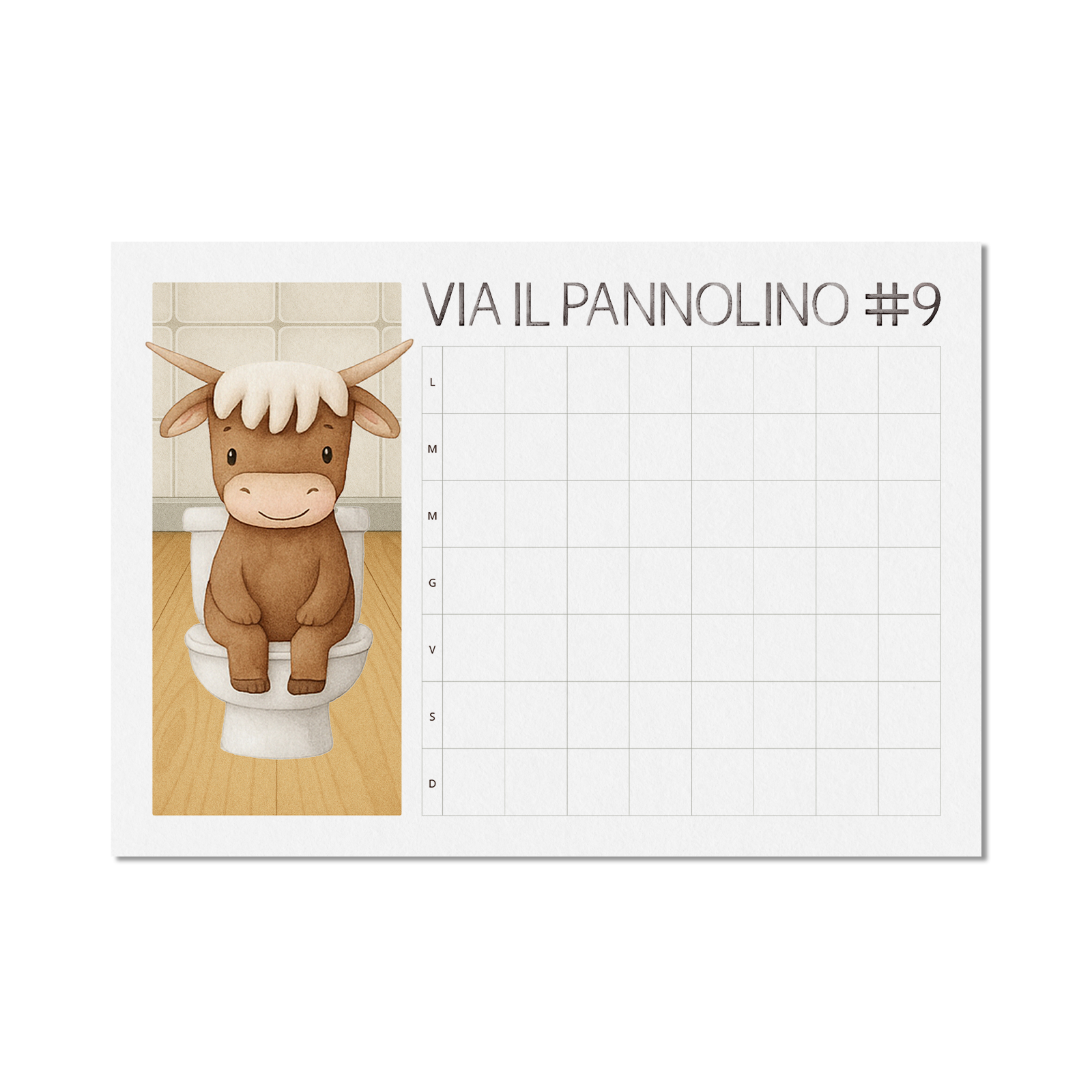 Via il pannolino – Calendario digitale per lo spannolinamento